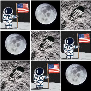 Moon landing Collage